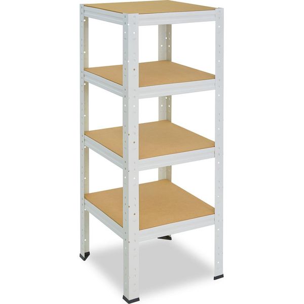 Shelfplaza Home 100X60X60 Cm Scaffale Pesante In Bianco Con 4 Ripiani E 175 Kg Di Portata Per Ripiano-image