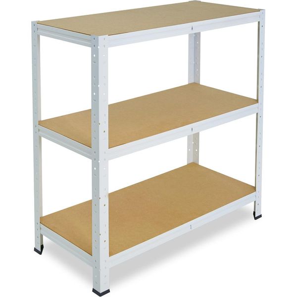 Shelfplaza Home 90X70X30 Cm Scaffale Pesante In Bianco Con 3 Ripiani E 175 Kg Di Portata Per Ripiano-image