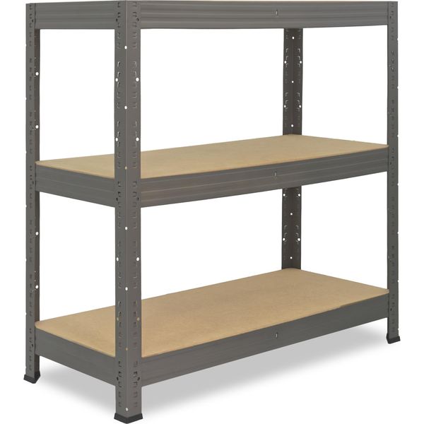 Shelfplaza Pro 90X75X60 Cm Scaffale Pesante In Grigio Con 3 Ripiani E 200 Kg Di Portata Per Ripiano-image