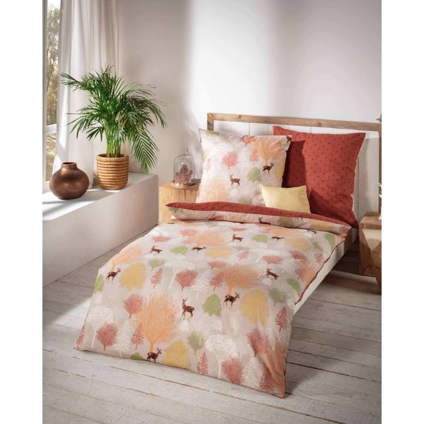 Kaeppel Biber Biancheria Da Letto Autunno Terra 155X220 Cm + 80X80 Cm-image