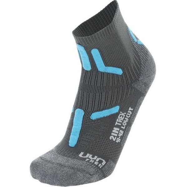 Uyn Calze Da Trekking A Doppio Strato Low Cut Da Donna Antracite/Turchese 37-38-image