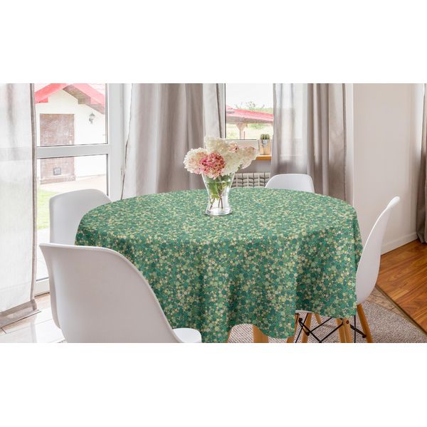 Abakuhaus Tovaglia Rotonda Astratta, Composizione A Pois Funky, Tovaglia Circolare Per Sala Da Pranzo, Decorazione Cucina, 150 Cm, Multicolore-image