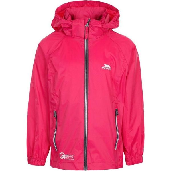 Trespass Giacca Da Pioggia Per Bambini Qikpac X TP4776 (104) (Cassis-Red)-image