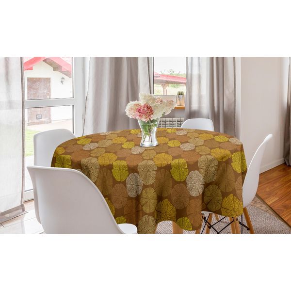 Abakuhaus Tovaglia Rotonda Tribale, Tradizionale Folcloristica, Tovaglia Circolare Per Sala Da Pranzo, Decorazione Cucina, 150 Cm, Multicolore-image