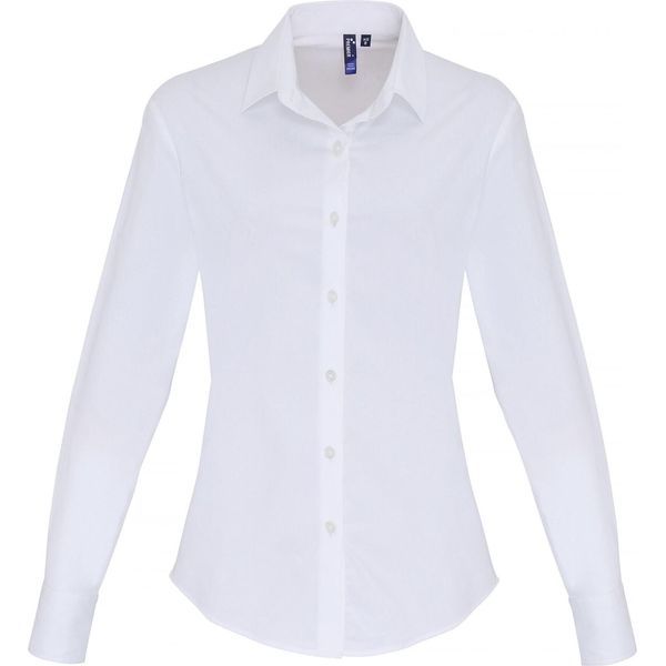 Premier - Camicetta Da Donna A Maniche Lunghe RW6588 (L) (Bianco)-image