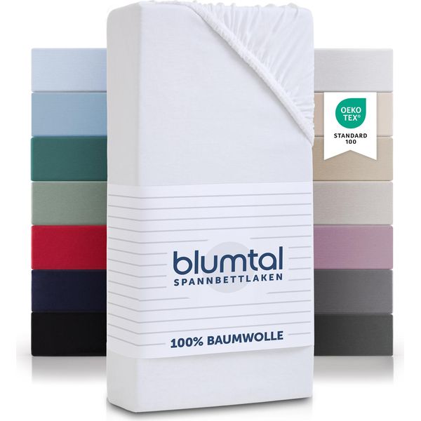 Blumtal Basics, Lenzuolo Con Angoli 200X200Cm In Jersey - 100% Cotone - Bianco-image