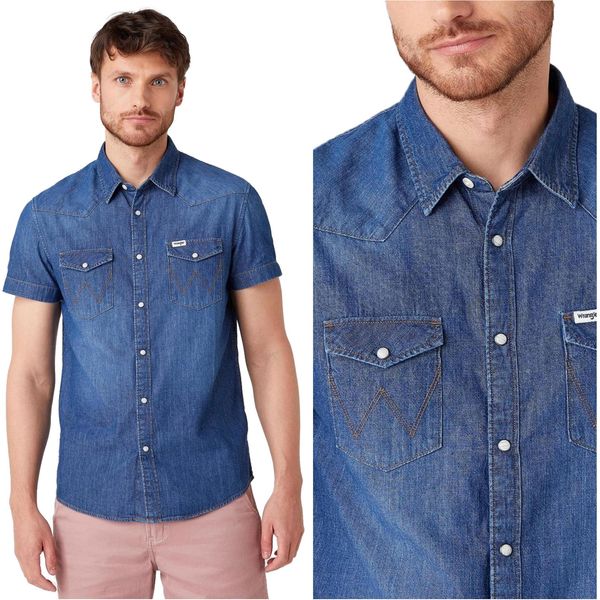 Wrangler Ss Western Shirt Mid Summer W5J05K30P 112130147 Camicia Da Uomo-image