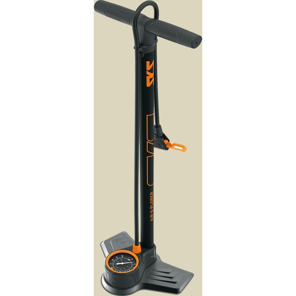 Pompa A Pavimento Sks Air-X-Plorer 10.0 Dv/Sv/Av, 710 Mm, Con Manometro, Nero/Arancio-image