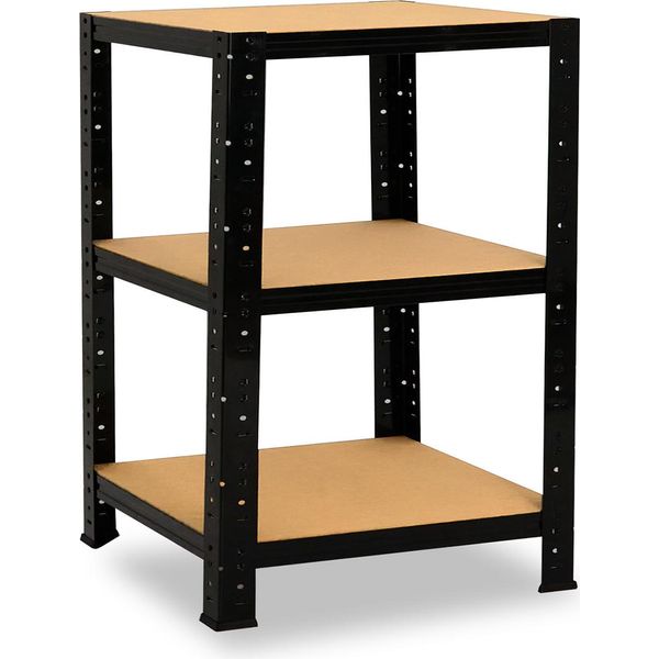 Shelfplaza Black 90X40X40 Cm Scaffale Pesante In Nero Con 3 Ripiani E 175 Kg Di Portata Per Ripiano-image
