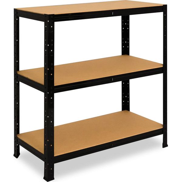 Shelfplaza Black 90X75X60 Cm Scaffale Pesante In Nero Con 3 Ripiani E 175 Kg Di Portata Per Ripiano-image