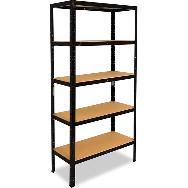 Shelfplaza Black 230X90X60 Cm Scaffale Pesante In Nero Con 5 Ripiani E 175 Kg Di Portata Per Ripiano-image