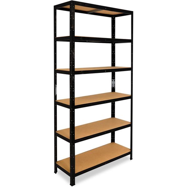 Shelfplaza Black 180X75X40 Cm Scaffale Pesante In Nero Con 6 Ripiani E 145 Kg Di Portata Per Ripiano-image