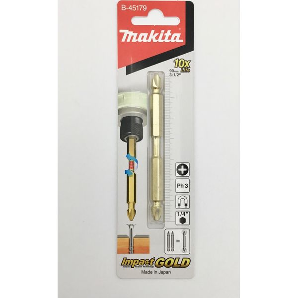 Makita Bit Double Phillips Bit Impact Gold Torsion PH3 - 90 Mm, 1 Pezzo B-45179-image