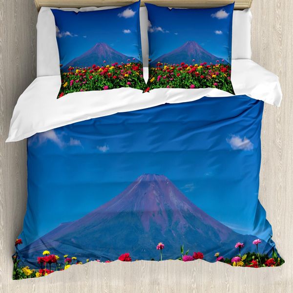 Set Copripiumino Abakuhaus Berg Per Letti Singoli, Midsummer Skies Highland, Antiacaro, Adatto A Chi Soffre Di Allergie, Con Federa, 155 Cm X 220 Cm - 80 X 80 Cm, Multicolore-image