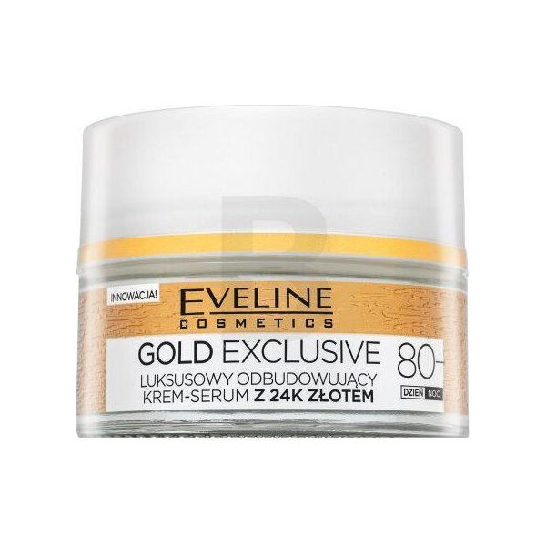 Eveline Gold Exclusive 80+ Lussuoso Siero In Crema Riparatore Con Oro 24K Per Pelli Molto Mature 50Ml-image
