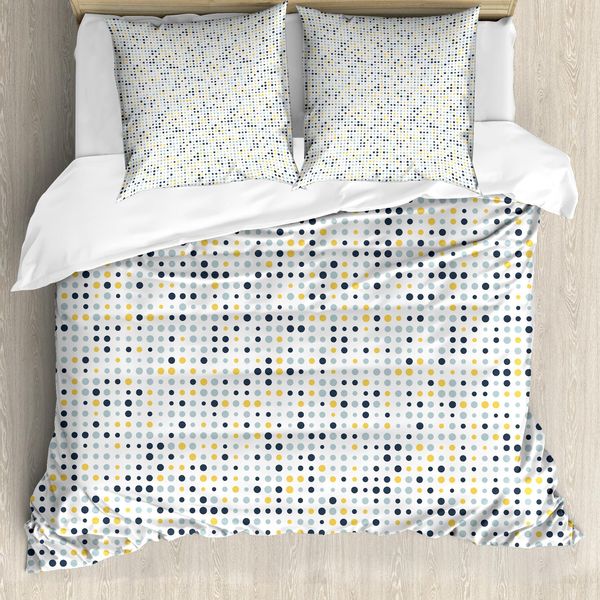 Abakuhaus Set Copripiumino A Pois Per Letti Singoli, Modern Continuing Runden, Antiacaro Adatto A Chi Soffre Di Allergie Con Federa, 155 Cm X 220 Cm - 80 X 80 Cm, Multicolore-image