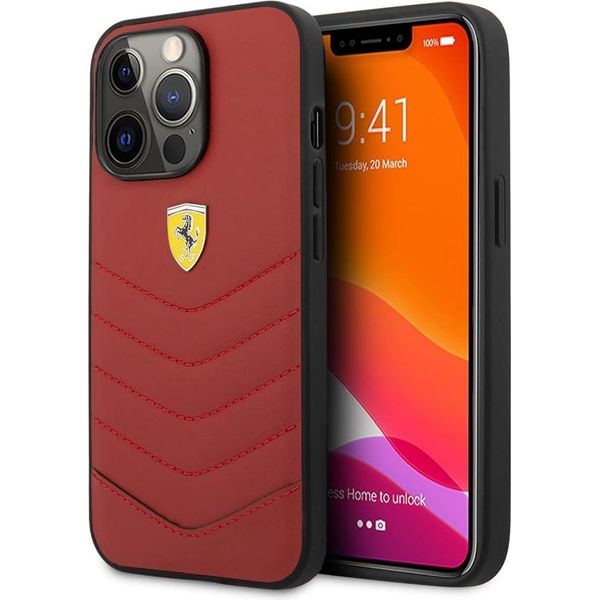 Ferrari Fehcp13Lrqur Custodia Rigida Per Iphone 13 Pro / 13 6,1 Czerwony/Red Off Track Trapuntata-image