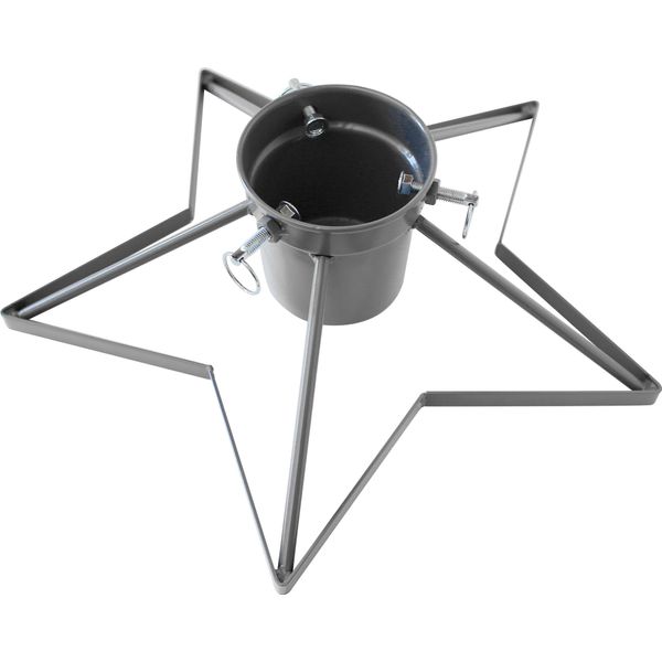 Supporto Per Albero Di Natale In Metallo A Forma Di Stella - 49 Cm - Argento-image