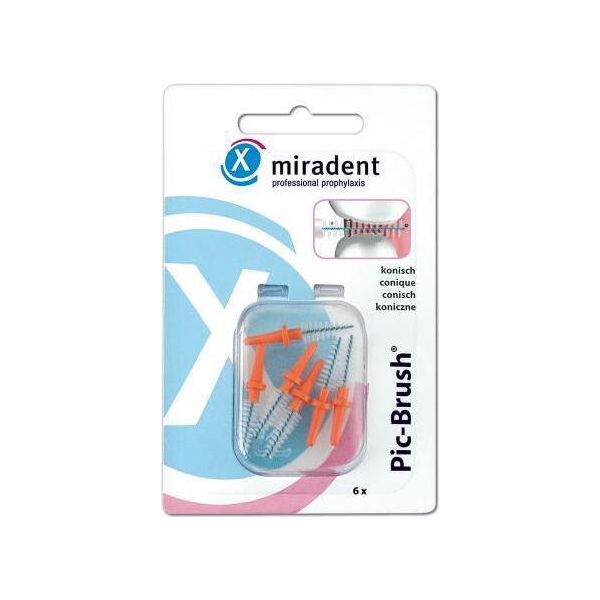 Miradent Scovolino Interdentale Pic-Brush Coni Arancione 6 Pz-image