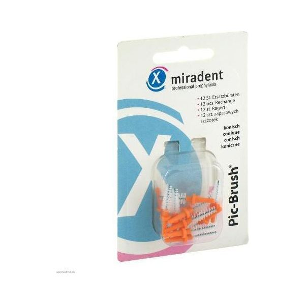 Miradent Scovolino Interdentale Pic-Brush Coni Arancione 12 Pz-image