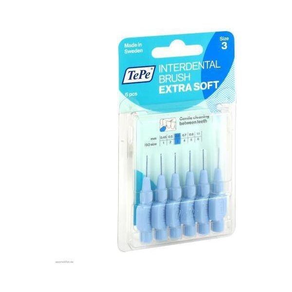 Tepe | Scovolini Interdentali Extra Soft 0,6 Mm - Azzurro - Pulizia Delicata - Protezione Per I Denti-image