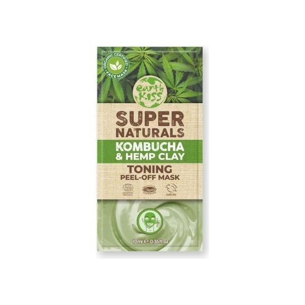 Maschera Viso Peel Off Earth Kiss Super Naturals Rassodante Canapa (10 Ml)-image