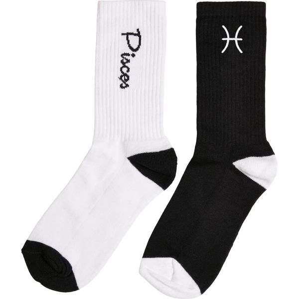Mister Tee Accessories MT2235 | Zodiac Socks 2-Pack Socken - Farbe: Black/White Pisces - GrößE: 47-50-image