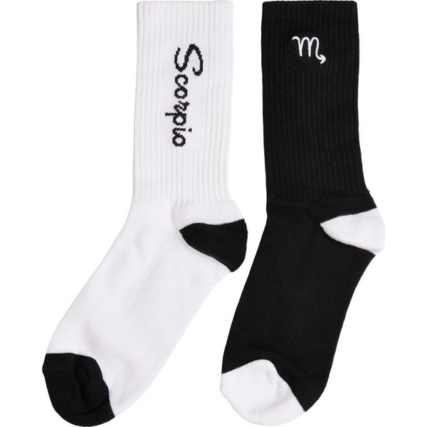 Mister Tee Accessories MT2235 | Zodiac Socks 2-Pack Socken - Farbe: Black/White Scorpio - GrößE: 47-50-image