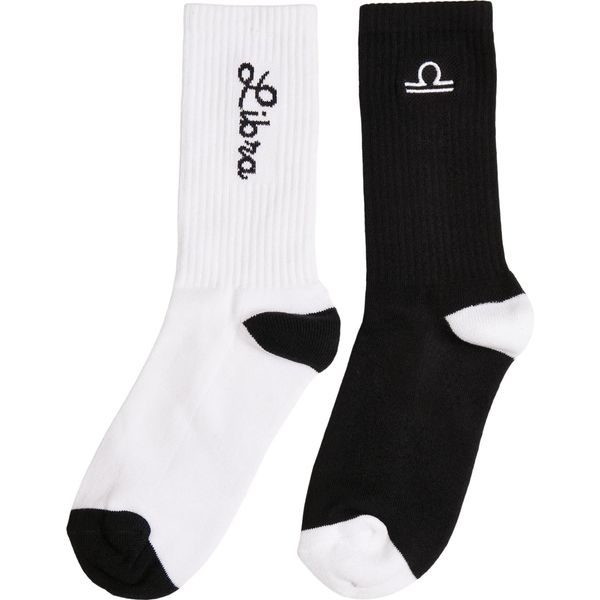 Mister Tee Accessories MT2235 | Zodiac Socks 2-Pack Socken - Farbe: Black/White Libra - GrößE: 47-50-image