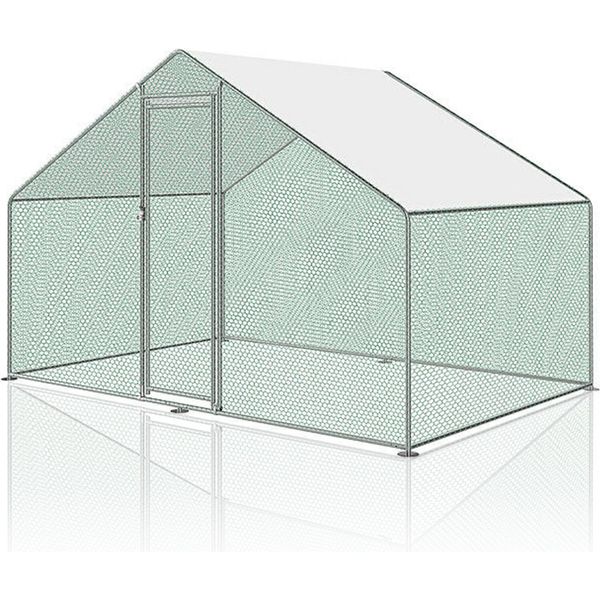 Pollaio Wolketon Pollaio Voliera Ruspante Recinto Per Animali Piccolo Pollaio Pollaio Pollame 3X2X2M-image