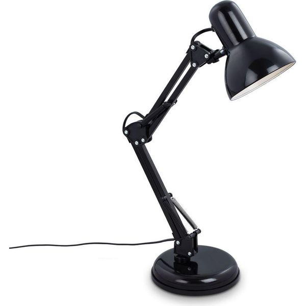 Lampada Da Tavolo Briloner Leuchten Pixa, 40 W, IP20, Nero, Metallo, Escl. 1X E14, Ø 15,5 Cm-image