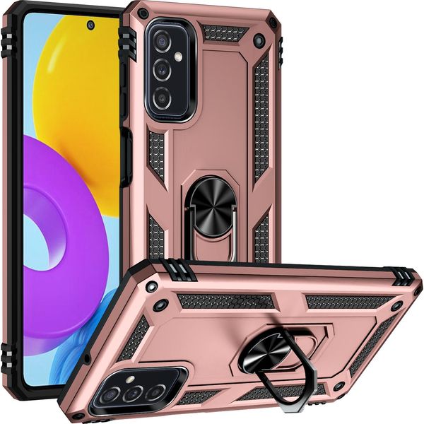 Custodia Per Samsung Galaxy M52 5G A Doppio Strato Robusta, Protezione Militare Con Supporto Ad Anello E Supporto Rosa-image