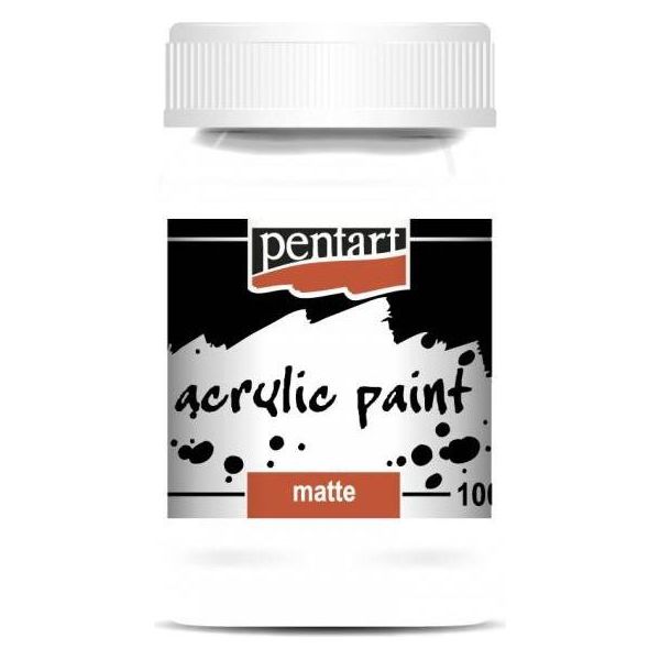 Pentart Vernice Acrilica, Opaca, Bianco Titanio, Decoupage Crafting 100 Ml-image
