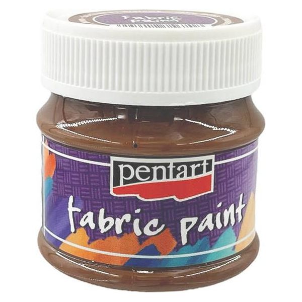 Pentart Vernice Per Tessuti - Marrone 50 Ml-image