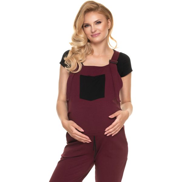Peekaboo Pantaloni Di Maternità Da Donna Con Spalline Dreaded Burgundy S/M-image