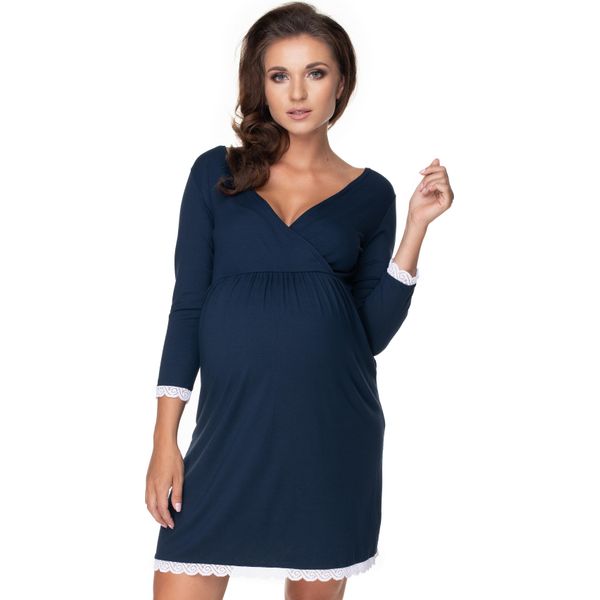 Peekaboo - Camicia Da Notte Premaman Donna Lightest Navy S/M-image