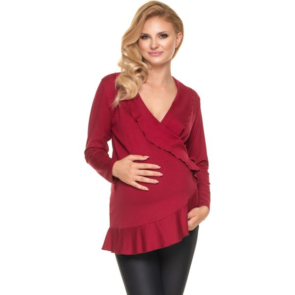Peekaboo Top Maternità Donna Aperto Rosso S/M-image