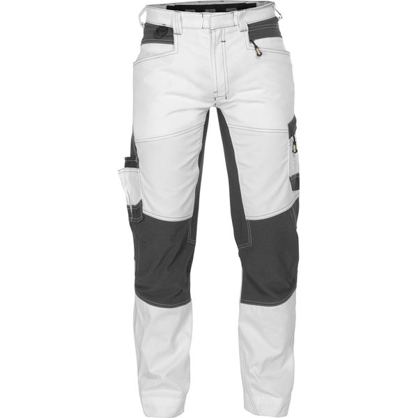 Dassy® Helix Painters Pantaloni Da Pittore Elasticizzati Bianco/Grigio Antracite Taglia 46 Lunghezza: Standard-image