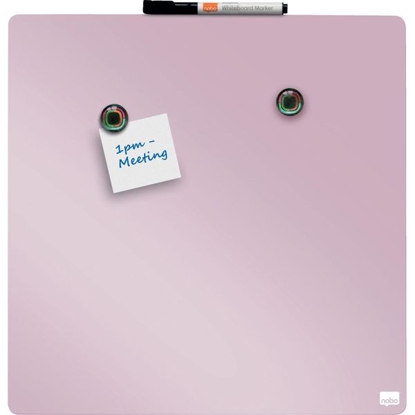 Nobo 1915623 Nobo Lavagna Bianca, Quadrata, (L)360 X (H)360 Mm, Rosa-image