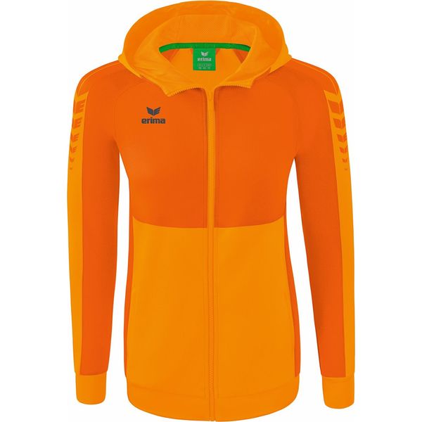 Erima Six Wings - Giacca Da Allenamento Con Cappuccio Donna - New Orange / Arancione-image
