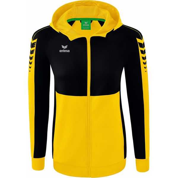 Erima Six Wings - Giacca Da Allenamento Con Cappuccio Donna - Giallo / Nero-image