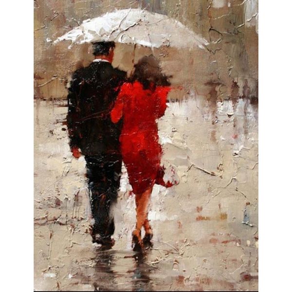 Pittura A Numeri Con Telaio Pittura - Passi Per Due 40X50 Cm-image