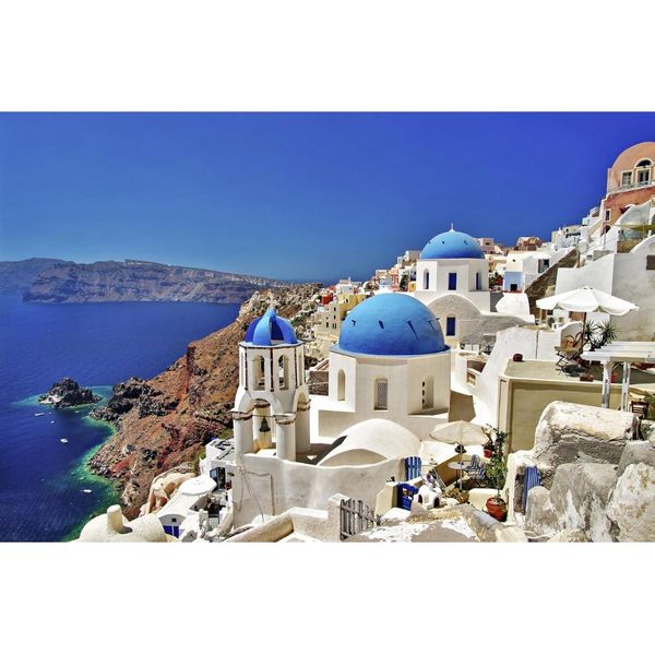 Pittura Per Numeri Immagini Da Dipingere - Magica Santorini 50X40 Cm-image