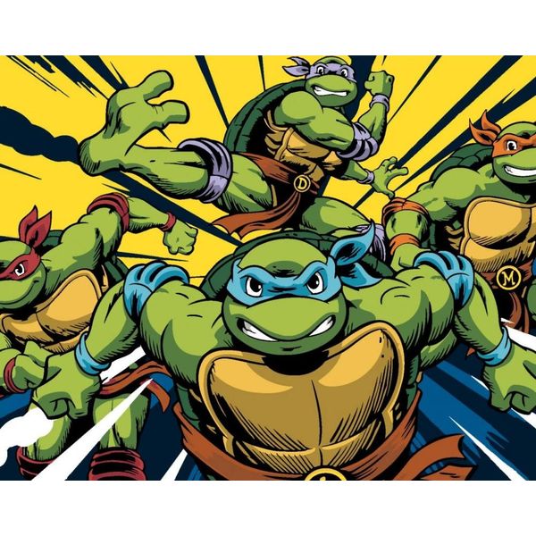 Quadri Di Pittura Con I Numeri - Tartarughe Ninja 50X40 Cm-image