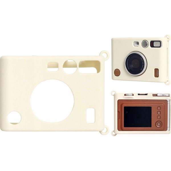 Custodia In Silicone Per Fuji Fujifilm Instax Mini Evo / Bianco-image