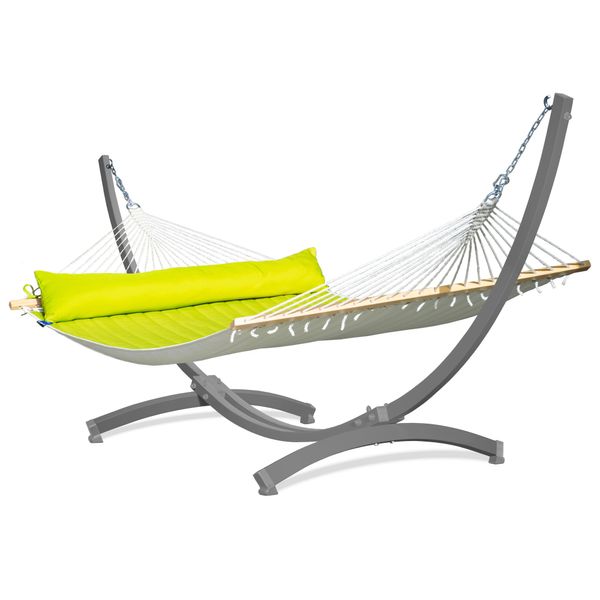 Amaca Potenza Con Telaio Per Due Persone Amaca Con Barra 210X140 Cm I Telaio Zincato 350 Kg-image