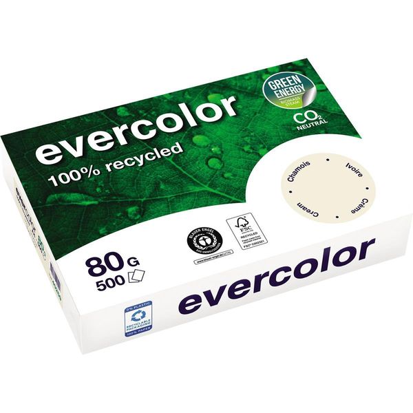 Clairefontaine Clairefontaine Recyclingpapier Evercolor Camoscio Din A4 80 G/Qm 500 Blatt-image