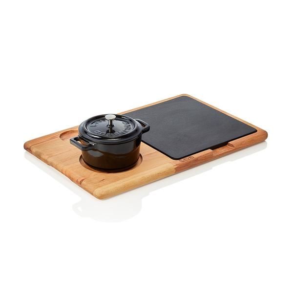 Piatto Da Portata In Lava, Con Cocotte Ø 10 Cm, (H) 6 Cm-image