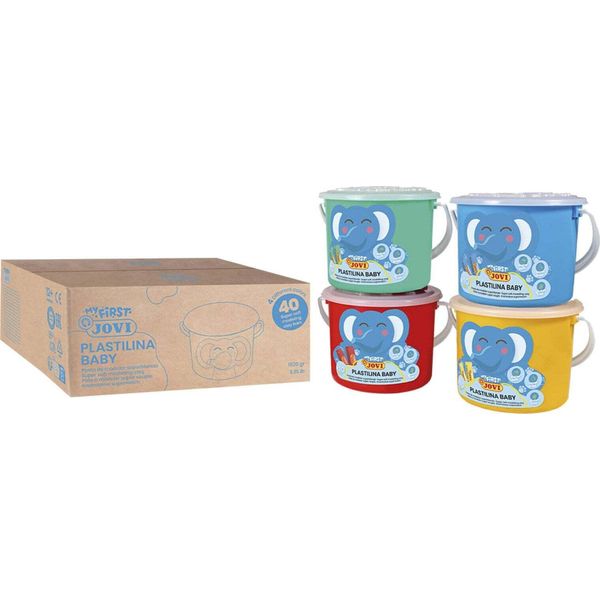 Jovi 371/40 Jovi Knete My First Plastilina Baby Farbsortiert, 40 Farben Je 38,0 G-image