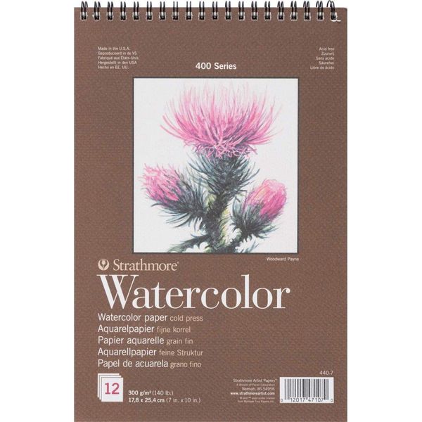 Strathmore Serie 400 Cold Press Watercolour Pad Skicář 12 25,4 X 17,8 Cm 300 G-image